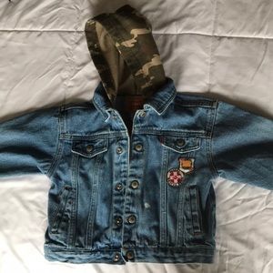 Vintage Levi denim jacket with camp hood